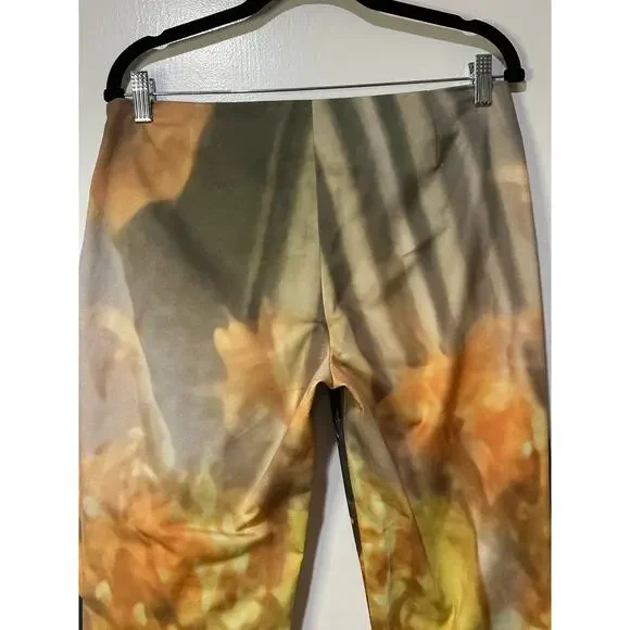 Elliss Orange Sunflower Jeans Print Multi Graphic Size Large NWT Organic Cotton